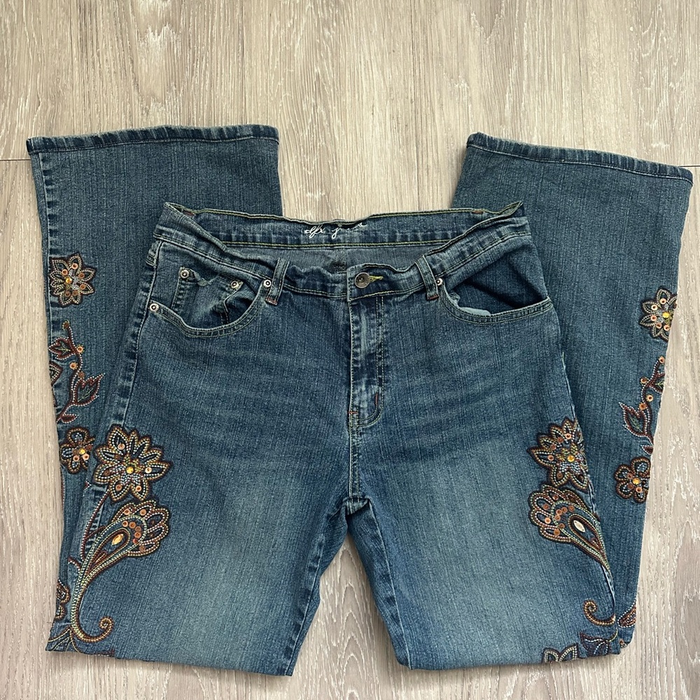 Embroidered Blue Women’s Jeans